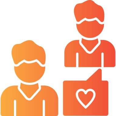 Kalbi olan bir adamın vektör çizimi