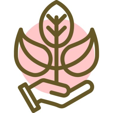 Bir ağaç simgesinin vektör illüstrasyonu