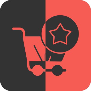 Alışveriş arabası simgesi, vektör illüstrasyonu