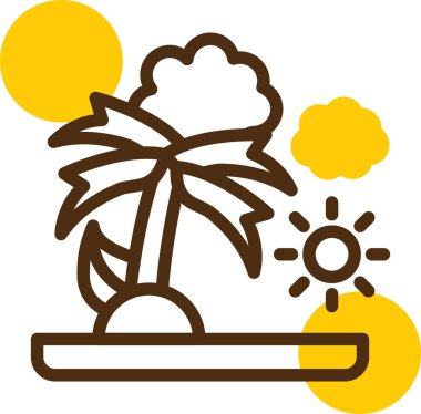 yaz ikonu vektör illüstrasyonu