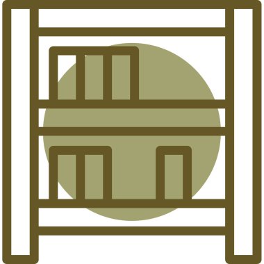 Ağ simgesi. Rafların basit illüstrasyonu