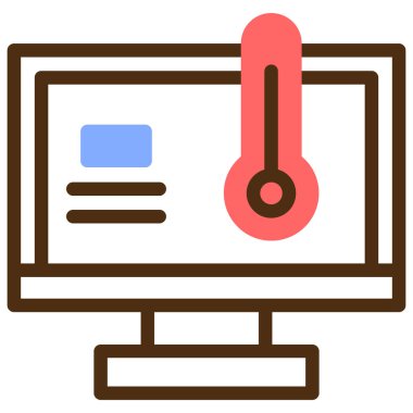 Bilgisayar. Web simgesi basit illüstrasyon