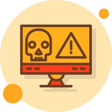 Hata düz simgesi, vektör illüstrasyonu