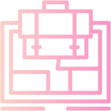 Çanta. Web simgesi basit illüstrasyon