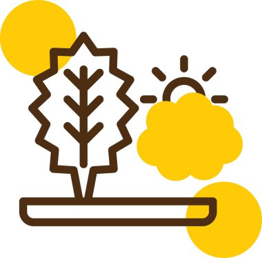 Ağaç simgesinin vektör illüstrasyonu