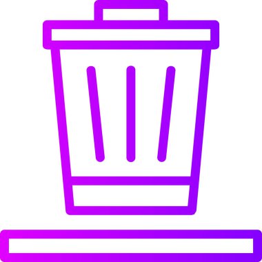 Çöp kutusu. Web simgesi vektör illüstrasyonu