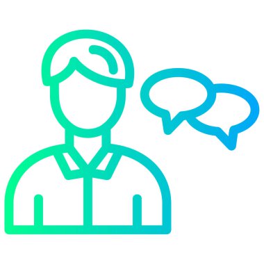 Kabarcığı olan bir adamın vektör çizimi