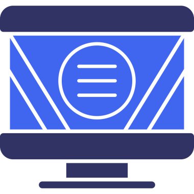 Bilgisayar. Web simgesi basit illüstrasyon