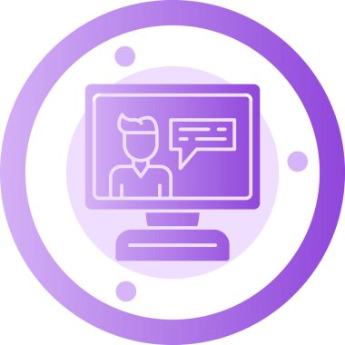 Konuş. Web simgesi basit illüstrasyon