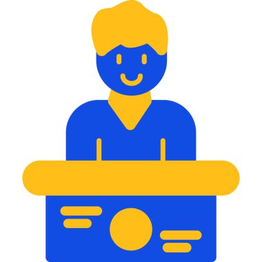 Adamım. Web simgesi basit illüstrasyon