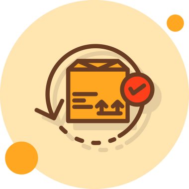 kutu teslim lojistik simgesi - taslak biçimi