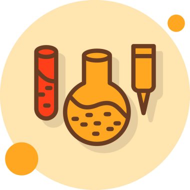 laboratuvar matarası vektör çizgisi simgesi, vektör, illüstrasyon.