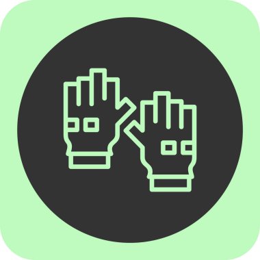 Eldiven simgesi vektör illüstrasyonu