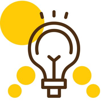 Ampul. Web simgesi basit illüstrasyon