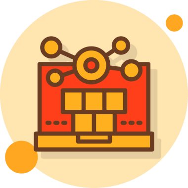 Fabrika simgesi, vektör illüstrasyonu