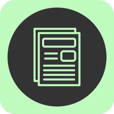 Vektör Belgesi düz simgesi