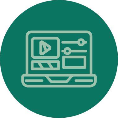 Laptop modern simgesinin vektör illüstrasyonu