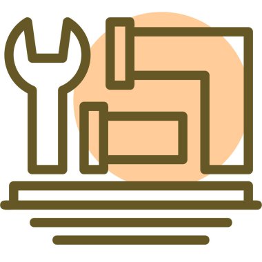 Bir ev simgesinin vektör illüstrasyonu