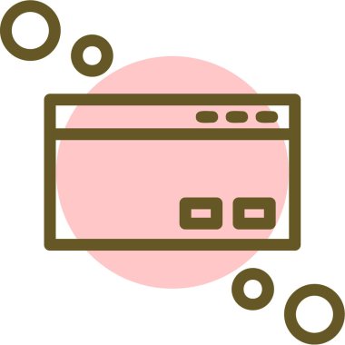 Para için. Web simgesi basit illüstrasyon