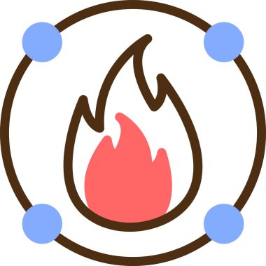 Ateş ikonu. vektör illüstrasyonu