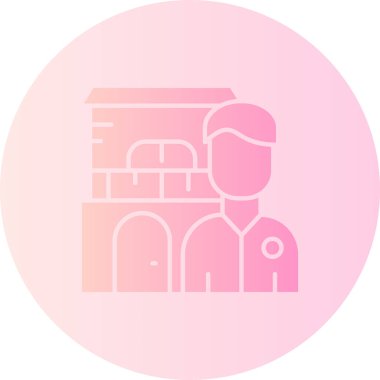 Bina. Web simgesi basit illüstrasyon