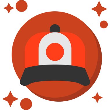 Düz stil Noel şapkası simgesi