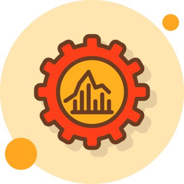 dişli simgesi çizimi düz biçimli