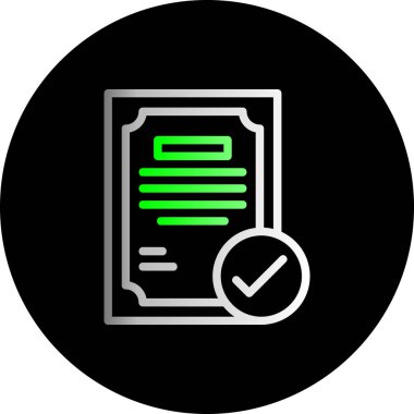 Simge, vektör illüstrasyonunu kontrol et