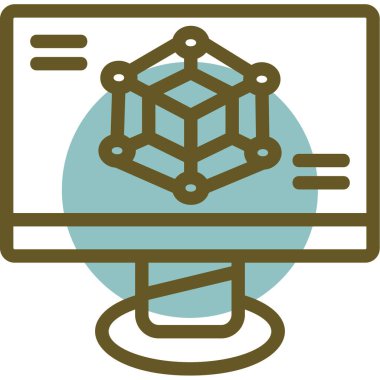 şebeke. Web simgesi basit illüstrasyon