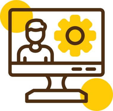 Bir bilgisayarın vektör illüstrasyonu