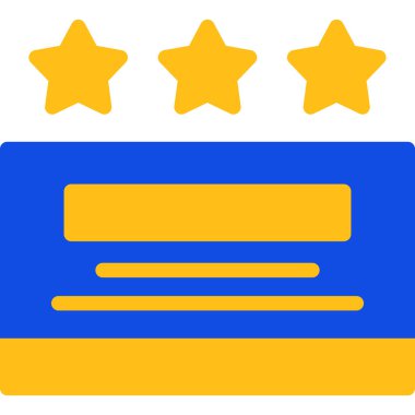 Reyting. Web simgesi basit illüstrasyon