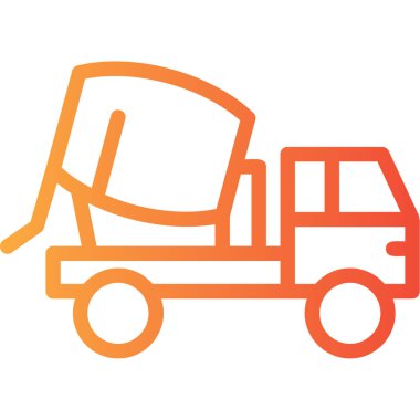 Kamyon ikonu. Web için kamyon simgesi çizimi