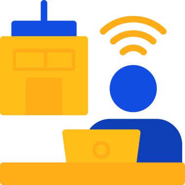 Kablosuz. Web simgesi basit illüstrasyon