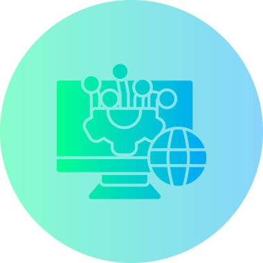 Bir bilgisayar simgesinin vektör illüstrasyonu