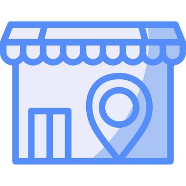 konum haritası simgesi ana hat biçiminde