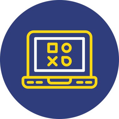 dizüstü bilgisayar simgesi, basit illüstrasyon