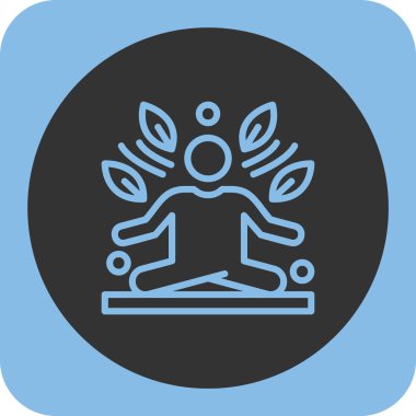 Bir yoga simgesinin vektör illüstrasyonu