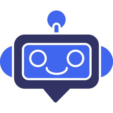 Robot simgesinin vektör illüstrasyonu