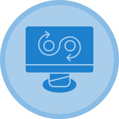 Monitör. Web simgesi basit illüstrasyon