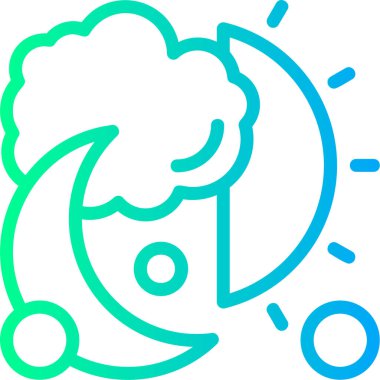 Bir yeşil ve mavi simgenin vektör illüstrasyonu