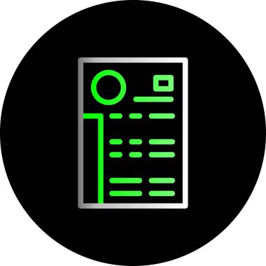 Bir bilgisayar monitörü ikonunun yeşil ve siyah ikonunun vektör çizimi