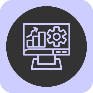 Web simgesi, ayarların vektör illüstrasyonu