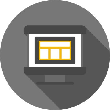 Tarayıcı web tasarım simgesi düz biçimli