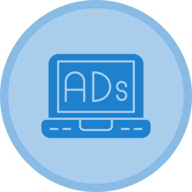 reklam reklam ikonu doldurulmuş - taslak biçimi