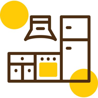 Çikolatalı pasta ikonu ana hatlarıyla