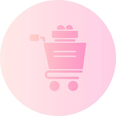 Alışveriş sepeti simgesi, vektör illüstrasyonu