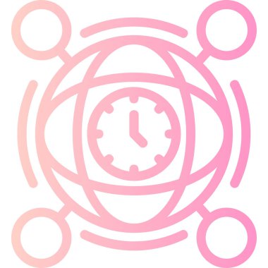 Saat. Web simgesi basit illüstrasyon