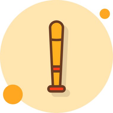 beysbol sopası simgesi düz stil