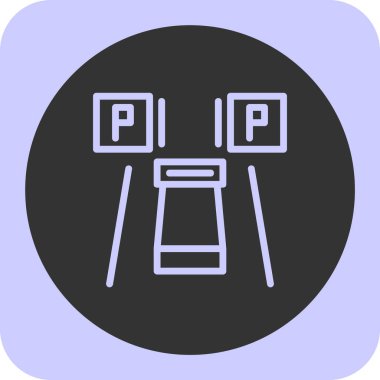 park simgesi vektör illüstrasyonu