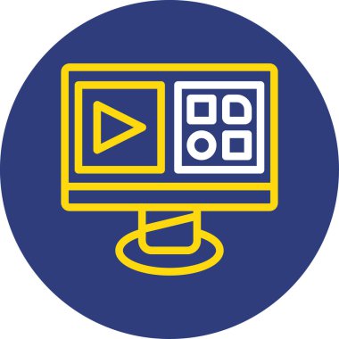 Monitör. Web simgesi basit tasarım